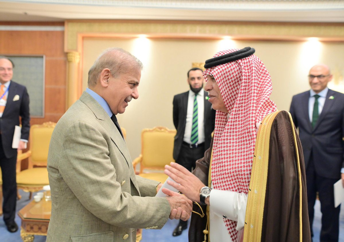 Saudi Minister for Commerce H.E. Majid Al Kasabi calls on Prime Minister Muhammad Shehbaz Sharif.