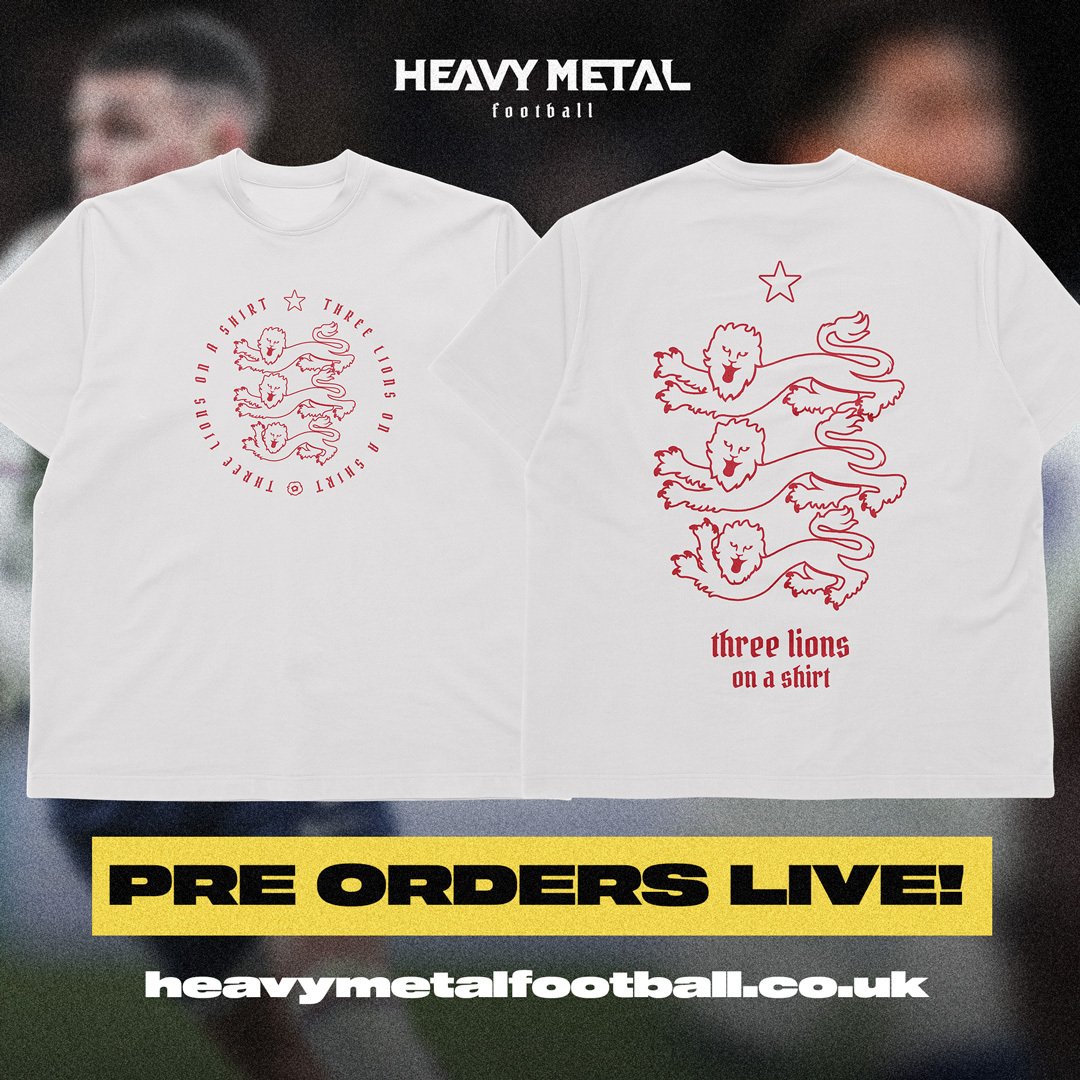 Pre-Orders end today 🚨 

heavymetalfootball.co.uk/collections/en…

#England #ThreeLions