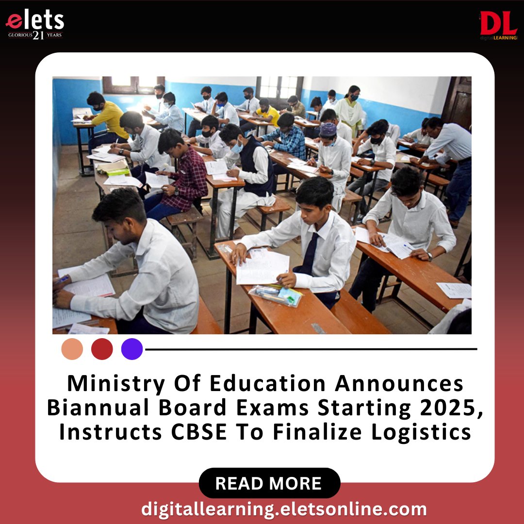 Starting from the 2025-26 academic year, the Ministry of Education has directed the Central Board of Secondary Education (CBSE) to prepare for holding board exams twice yearly. Read: tinyurl.com/5n6e7rjb #BiannualBoardExams #India #Education #BoardExams #CBSE @cbseindia29