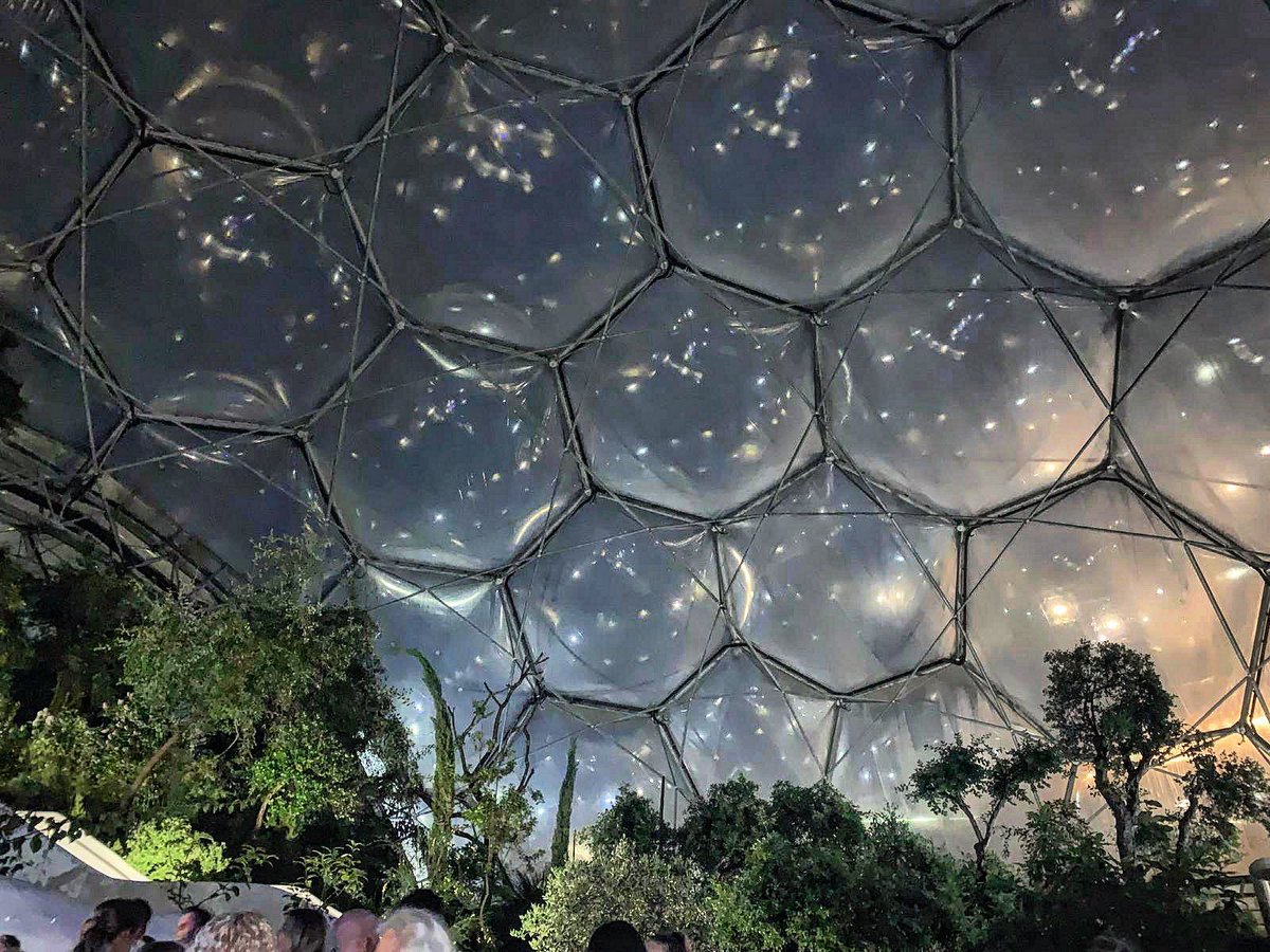 This was the starlight in the Mediterranean biome for my beautiful daughters wedding. What a venue! Stunning #edenproject @EdenProject