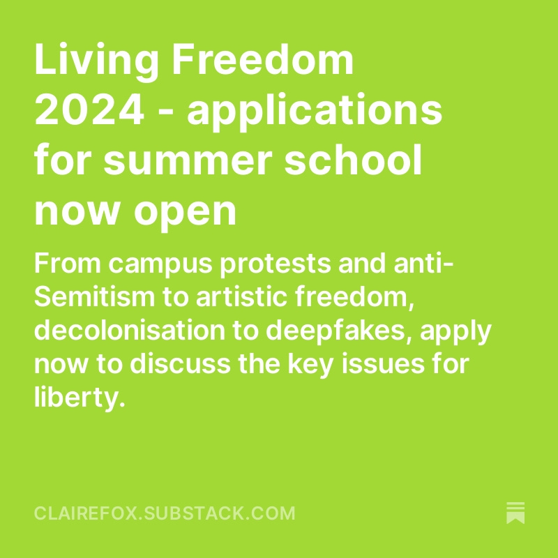 Our latest post is on @LivingFreedomUK Summer School - 3 days of discussion & debate, in London, 11-13 July If aged 18 to 30, then APPLY NOW - take advantage of their brilliant scholarship offer If you cannot attend yourself, then PLEASE SHARE - with students, friends,