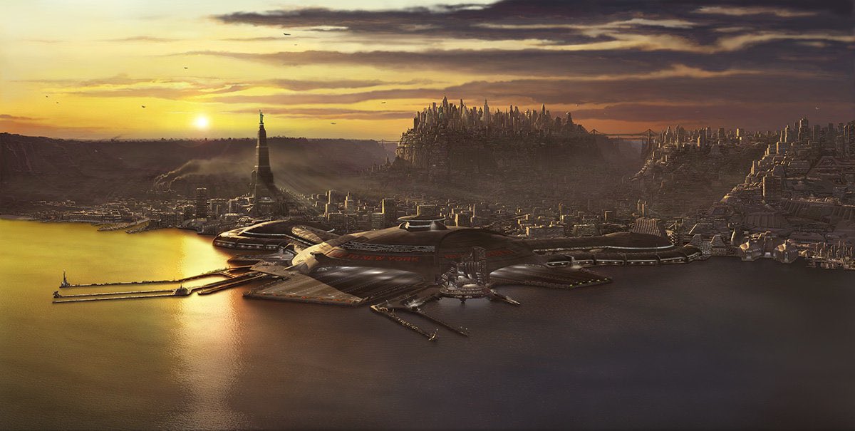 ARTISTS, you can only use ONE art picture to convince people to follow you. Which art piece you using ? Matte painting, NY Spaceport, Fifth Element