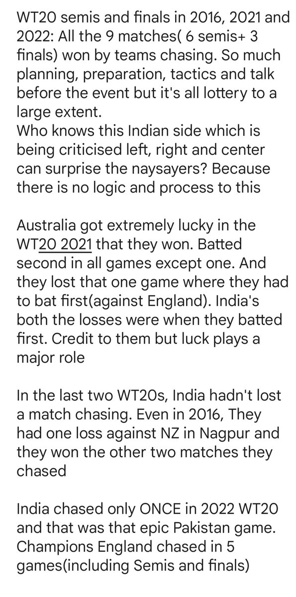 Since there is lot of discussion on #ICCT20WorldCup, My two cents