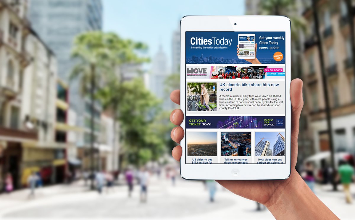 Missed last week's edition of Cities Today News? You can still read it here: mailchi.mp/cities-today/2… Subscribe now to automatically receive our #newsletter, packed with #smartcity, #mobility and #localgov stories! 👉 institute.cities-today.com/cities-today-n….