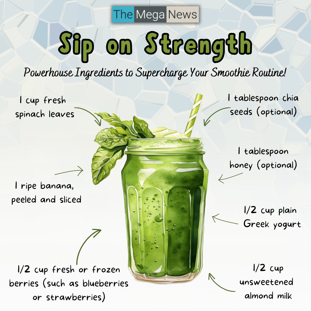 TheMegaNews2's tweet photo. Ready to take your smoothie game to the next level? 🚀 
From energizing fruits to nutrient-rich greens, we've got you covered. 🍓🥬

.
#themeganews #healthcare https://t.co/eEfcmFGDCq
