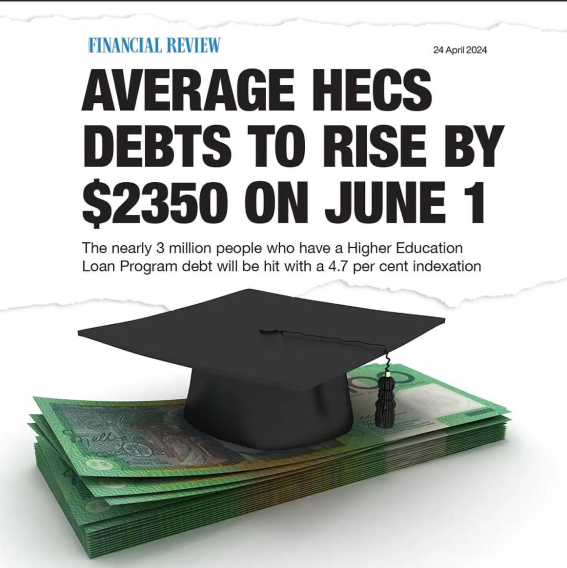 Labor’s high inflation means higher bills for households and also, more student debt for 3 million Australians.