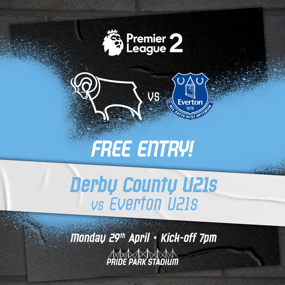 Our Under-21s play their final #PL2 match of the season at Pride Park tonight! It's free entry so come down and back the young Rams! 🐏 #DCFC #dcfcfans