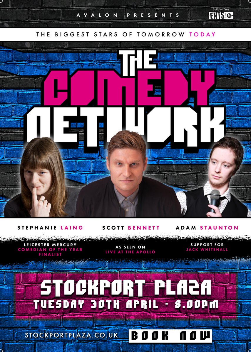AVALON PRESENTS: THE COMEDY NETWORK - AT THE PLAZA - TOMORROW - TUESDAY 30TH APRIL AT 8.00PM AGE GUIDANCE: SUITABLE FOR AGES 14+ BOOK NOW! - stockportplaza.co.uk/whats-on/the-g…