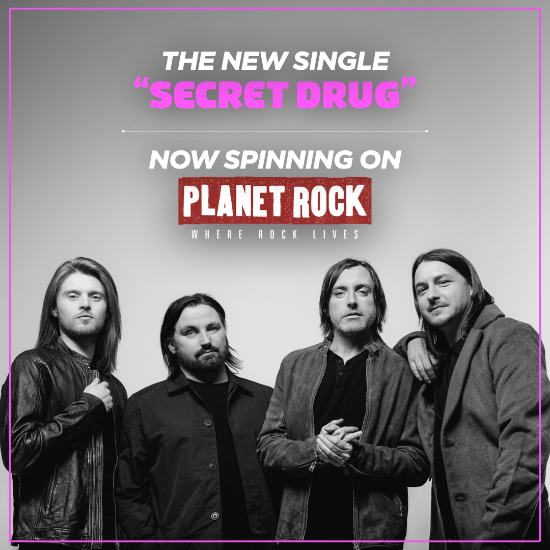 Incredible to see @ScarletRebels' new track 'Secret Drug' added to the mighty realm of the @PlanetRockRadio playlist!✊ Tune in via planetrock.com and please thank the station for us and the band if you hear it spinning!📻