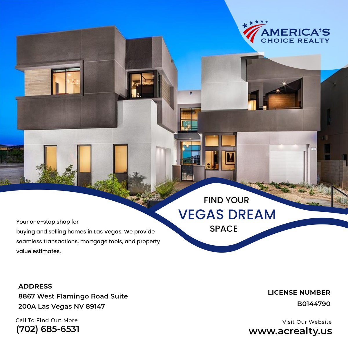 Discover Your Perfect Haven: Where Your Vegas Dreams Come True. Let Us Guide You to Your Ideal Space.
.
.
#realestateusa #realestate #realestateagent #realestateinvesting #realestatelife #realestateinvestor #realestatebroker #realestategoals #realestateexpert