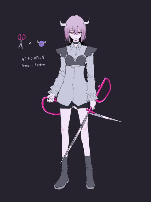 「holding scissors pink hair」 illustration images(Latest)