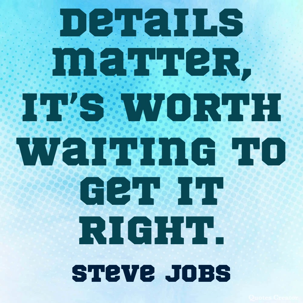 The quote of this week

#week #quotes #success #work #motivation #detailsmatter