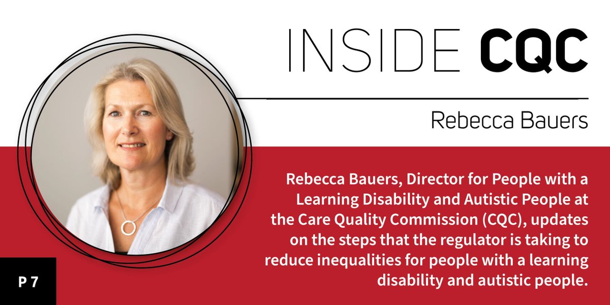 In the most recent issue of @cmm_magazine CQC's Rebecca Bauers writes about our role in independent care (education) and treatment reviews (ICETRs) and reducing inequalities. buff.ly/49VQlld