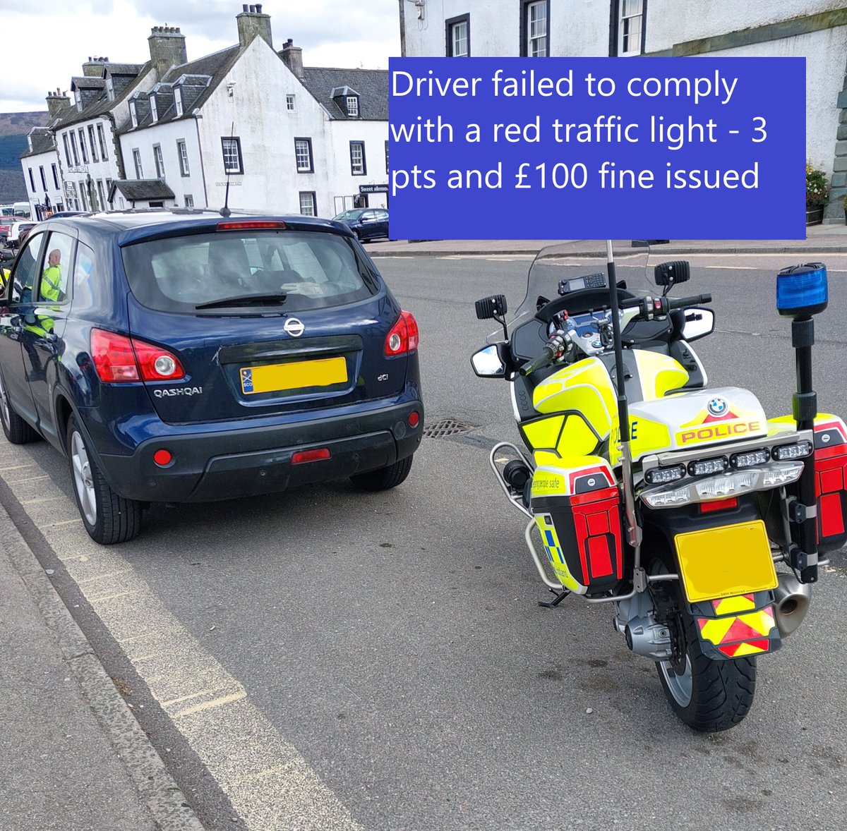Over the past 24hrs officers from the #NationalMotorcycleUnit have stopped numerous road users across Scotland. Offences identified include driving with no insurance, no seatbelts, no MOT & using mobile phones whilst driving amongst others. Please #DontRiskIt #KeepingPeopleSafe