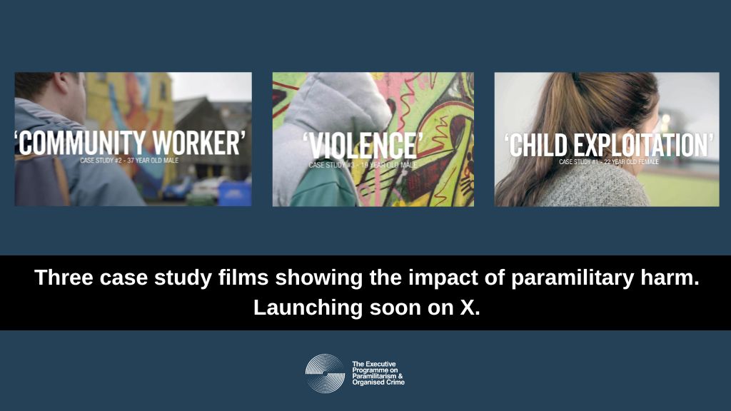 We created 3 case study videos to show how paramilitary & criminal gangs exploit and control people & communities. The videos are a powerful insight into how some people are forced into a life of paramilitary crime & violence. First film launches on Wednesday. #endingtheharm
