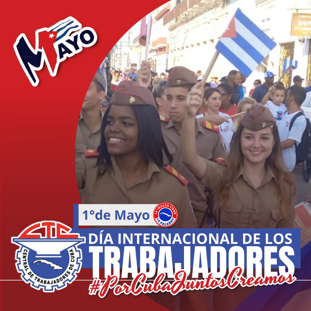 #PorCubaJuntosCreamos con el trabajo consciente, con la voluntad de continuar la marcha.
#1Mayo 🇨🇺🇨🇺🇨🇺