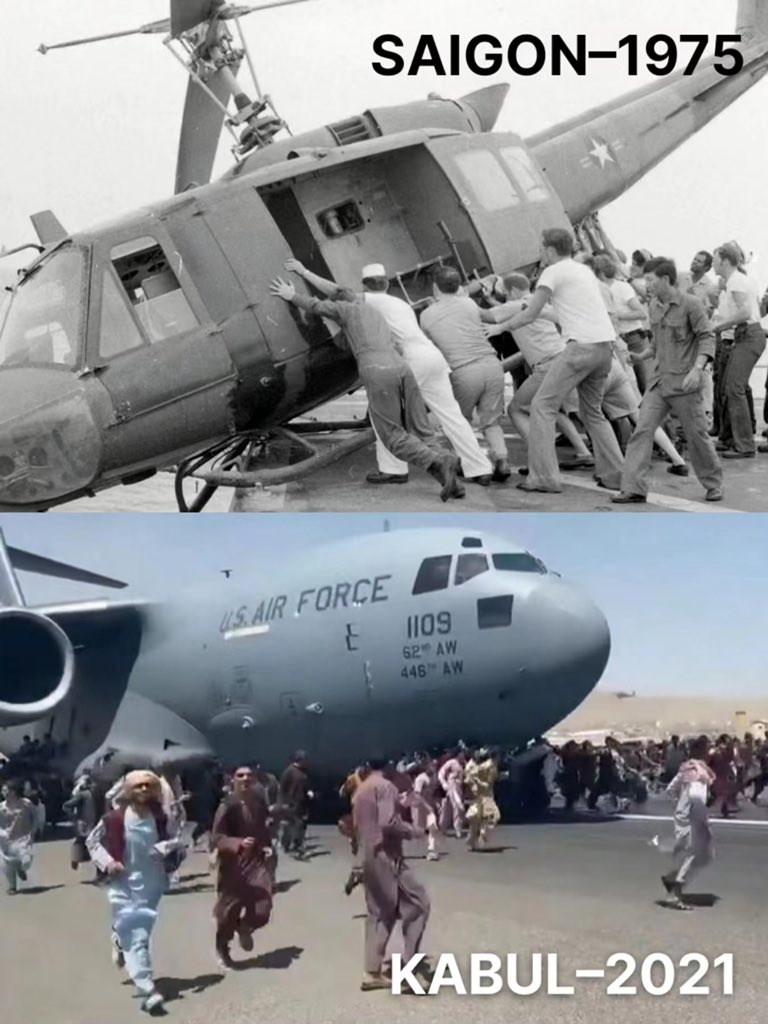 TheGoldenMean2's tweet photo. Too early for Taiwan to enthuse over the US military aid package and flaunt it as proof of “rock-solid” US support. As I recall, the last time the US pledged such support, it was to Vietnam and Afghanistan. #FallOfSaigon #FallOfKabul https://t.co/fcKiQHk2en