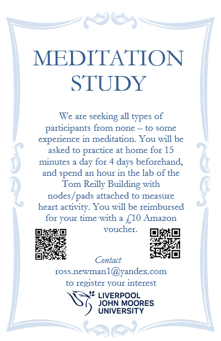 I have to say, I have been enjoying the meditation. 🙂Please see below for info on this TRB-based study. It's a fun way to contribute to important research and earn £10!