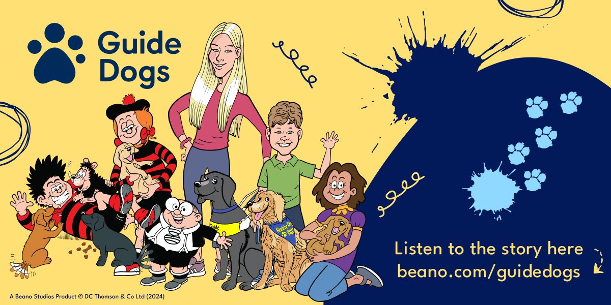 Our furry pals make the best buddies for life, right? 🤷 Guess what happens when the Bash Street kids enjoy a visit to Guide Dogs’ National Centre 🐾 Listen to our special @guidedogs audio comic story here 👉 bit.ly/3xXg2EA