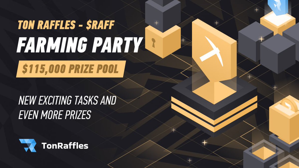 At the end of last month, we hosted a party for holders (100k party)... Welcome to the $RAFF FARMERS PARTY 🥳 👉 tonraffles.app/party Transactions and farming positions created since 28.04.2024 are considered.
