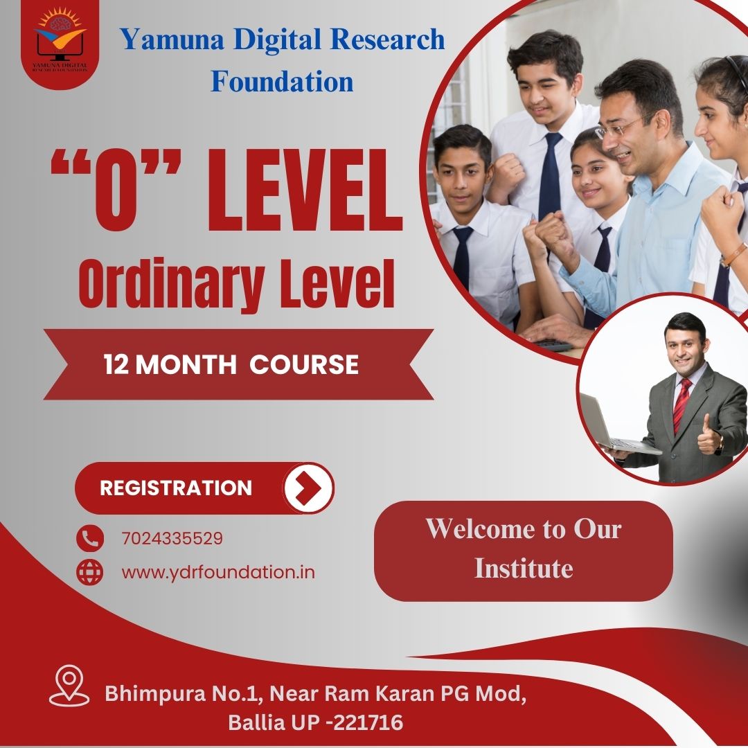 'O' Level certification is a one-year duration certification programme recognised by the Ministry of Human Resource Development, Government of India.🖥💻
 #OLevel #OLevelcourse #ydrfoundation #computerprogramming #introduction  #computerlearning #basiccomputer #computersetup