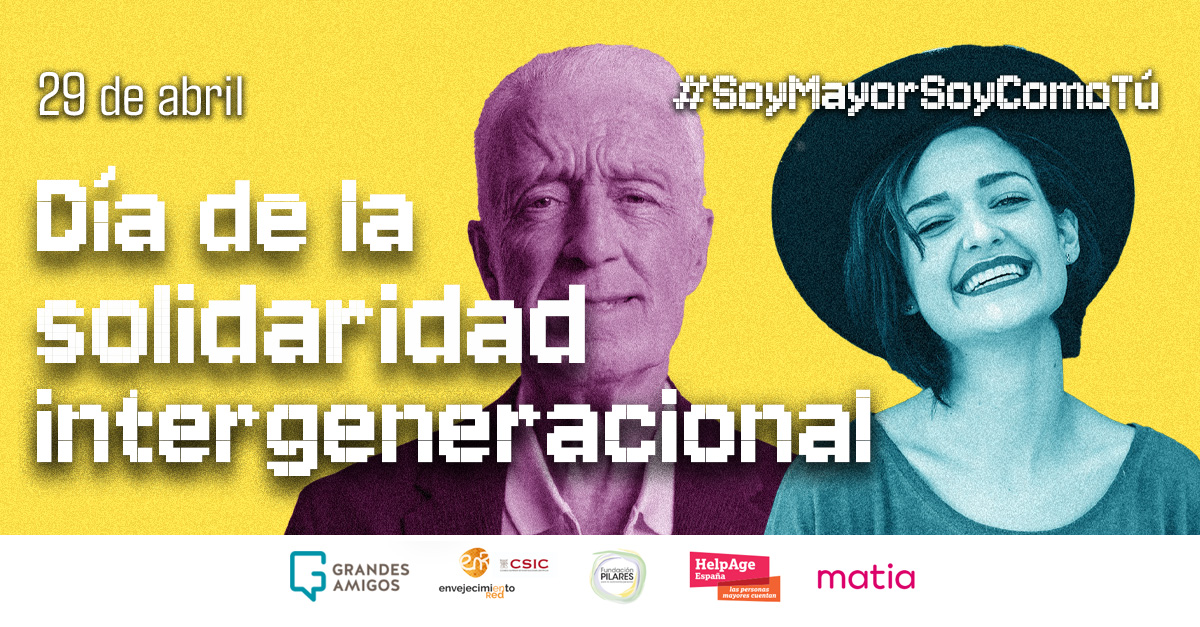 Matia (@matiafundazioa) on Twitter photo 🌈No te pierdas la nueva campaña de #SoyMayorSoyComoTu. Eliminar los prejuicios #edadistas entre jóvenes y mayores, clave para tejer lazos entre generaciones.
youtube.com/watch?v=SRKHpb…
Una iniciativa de <a href="/GrandesAmigos__/">Grandes Amigos ONG</a>, <a href="/FPilares/">Fundación Pilares</a>, <a href="/HelpAgeEspana/">HelpAge International España</a>, <a href="/MatiaFundazioa/">Matia</a>, <a href="/EnvejecerCSIC/">EnvejecimientoEnRed</a> 🌈No te pierdas la nueva campaña de #SoyMayorSoyComoTu. Eliminar los prejuicios #edadistas entre jóvenes y mayores, clave para tejer lazos entre generaciones.
youtube.com/watch?v=SRKHpb…
Una iniciativa de <a href="/GrandesAmigos__/">Grandes Amigos ONG</a>, <a href="/FPilares/">Fundación Pilares</a>, <a href="/HelpAgeEspana/">HelpAge International España</a>, <a href="/MatiaFundazioa/">Matia</a>, <a href="/EnvejecerCSIC/">EnvejecimientoEnRed</a>