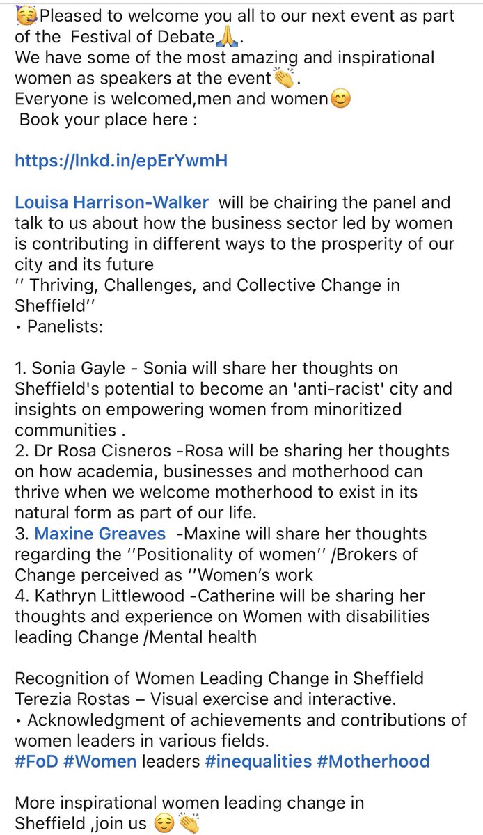 We are looking forward to our next event with @OpusIndependent Festival of Debate Book your places 👇👇👇 festivalofdebate.com/2024/empowerin… @LouisaHWalker @RosaSenCis @SheffieldVoices @theworkstation @soniagayle @SadaccaLimited