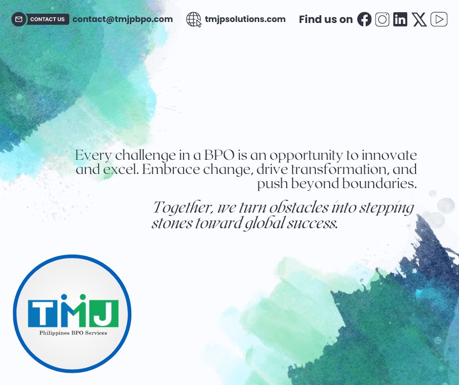tmjpbposrvcs's tweet image. ✨ In BPO, every challenge is a chance to excel. Embrace change, drive transformation, and turn obstacles into stepping stones. Together, we achieve global success. #MotivationMonday #BPO #Resilience #Innovation #Excellence #TMJPSolutions