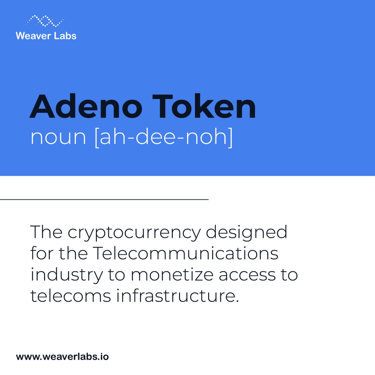Adeno helps companies monetize their telecom assets, promoting a system where no single telco company has complete control❌. Instead, it's shared among multiple players, thanks to blockchain✅.

Get ready for our flash pre-sale STARTING TOMORROW!  

#WeaverLabs