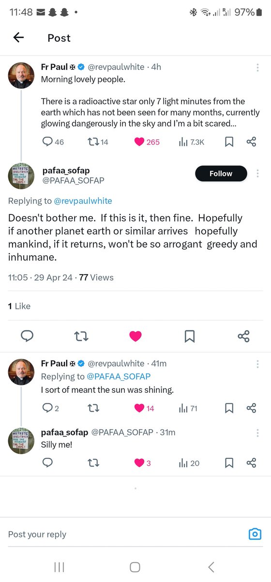 @revpaulwhite Possibly my favourite Twitter exchange ever!