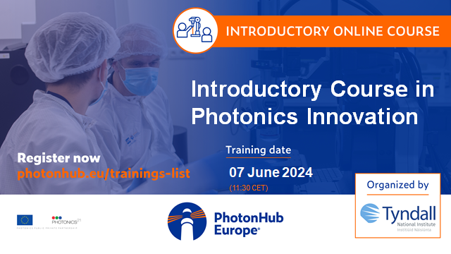 Our team @TyndallInstitut will host a free @PhotonHub  Europe online introductory course in #Photonics innovation on 7 June 2024! Register now & discover all training sessions by @PhotonHub Europe experts team from across Europe 🇪🇺!
👉photonhub.eu/trainings-list/