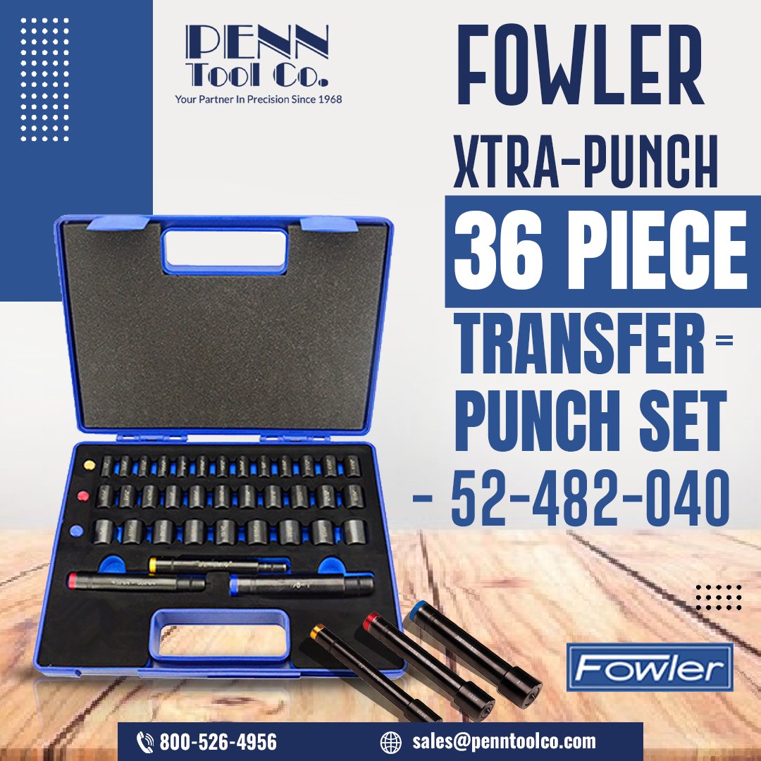 Unlock precision and versatility with the Fowler XTRA-PUNCH 36 Piece Transfer Punch Set! 🔧✨ Perfect for your machining needs.
.
#penntoolco #FowlerTools #PrecisionEngineering #MachineShop #ToolKit #MachinistLife #QualityCraftsmanship