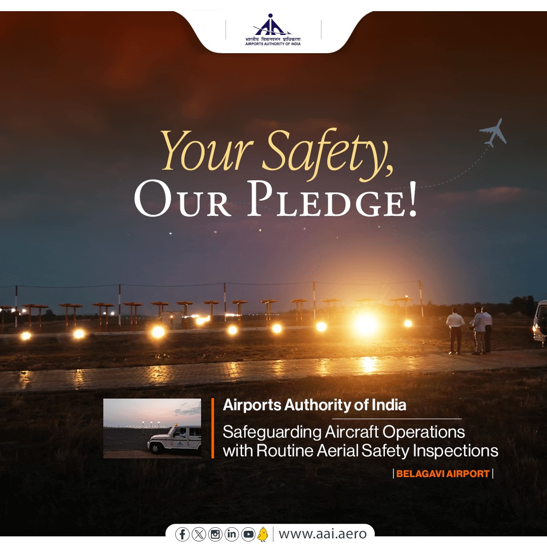 The Airports Authority of India is committed to upholding the highest safety standards at its airports to ensure smooth and secure aircraft operations. At its #BelagaviAirport @aaiblgairport, the organisation recently conducted a routine safety inspection including a meticulous…