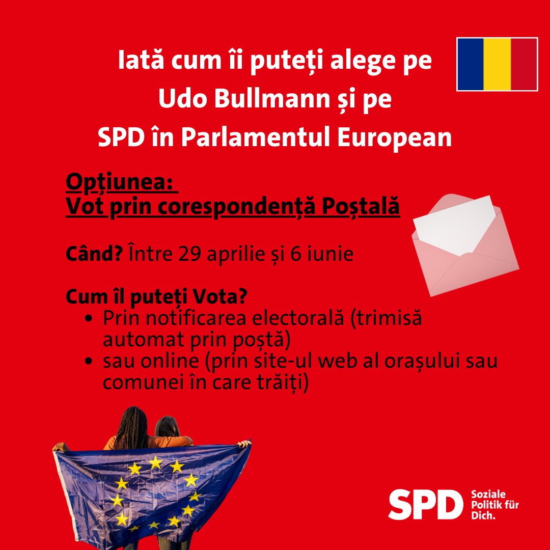 Europawahl 2024 - Heute geht’s los: 🇩🇪 Briefwahl 🇬🇧 Postal voting 🇮🇹 Voto di corrispondenza 🇷🇴 Vot prin corespondență Poștală