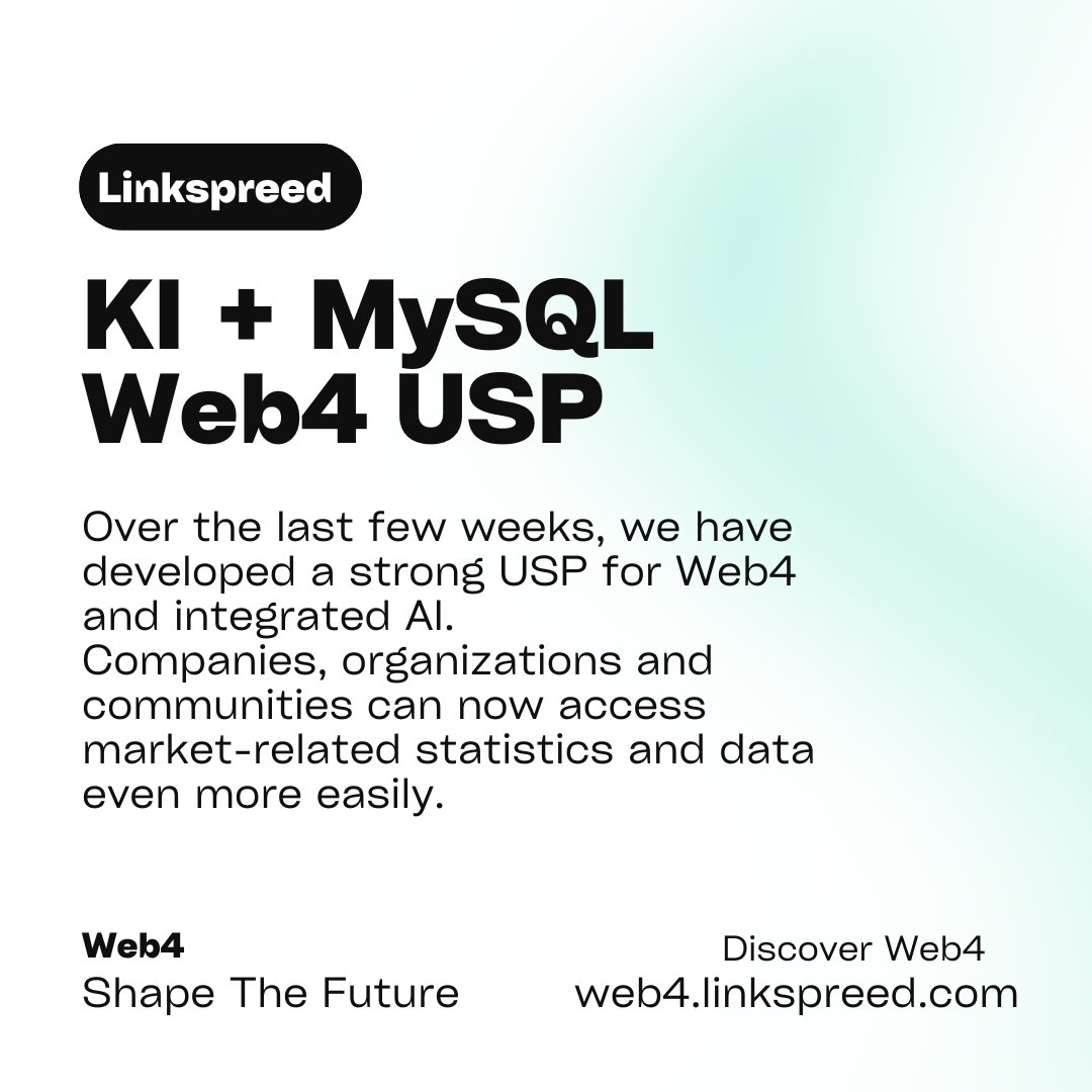 🎉🚀 We've achieved something amazing in the past few weeks! 🎉🚀 By combining AI and MySQL, we've built a unique USP for Web4! 🤖💻 Now, we can provide businesses, organizations, and communities with the most market-relevant data! 📊💼 #Web4 #AI #MySQL #DataAnalysis