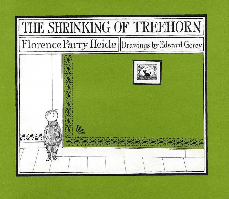 I loved everything about the Treehorn books as a child, particularly that exact shade of green