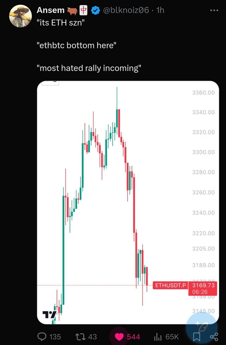 This is how much influencers hate eth

Keep in mind it's outperformed every crypto over the past 2 days, and the entire market bled yesterday, but you're hearing only about eth

This next part is gonna be a lot of fun