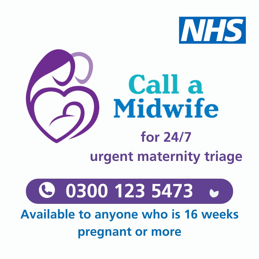 Our urgent triage line is available to all women who are 16 weeks pregnant or more. The dedicated phone line is answered 24 hours a day, 7 days a week. ➡️Find out more about Call a Midwife at Healthy Surrey ow.ly/CuBr50RkUXX