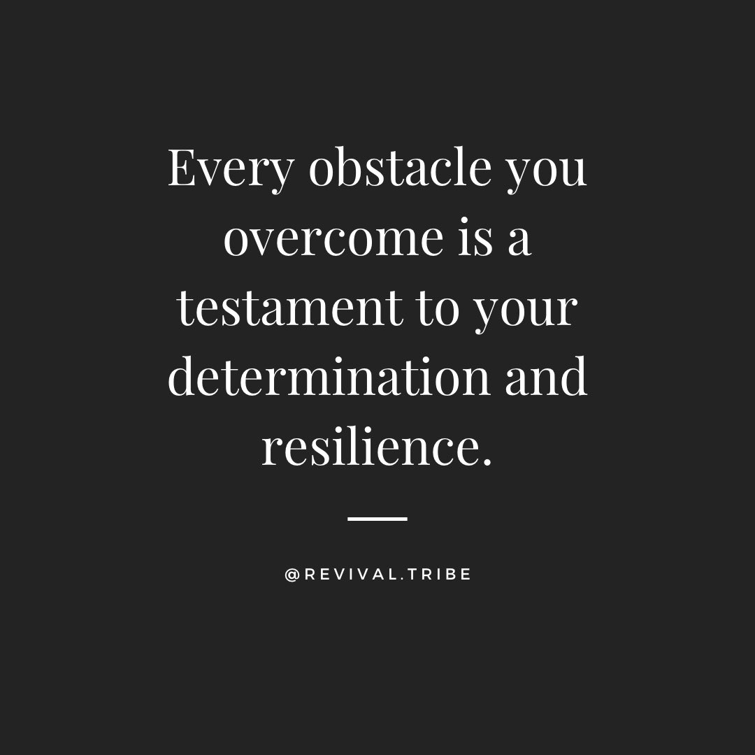 Every obstacle you overcome is a testament to your determination and resilience. #overcomeandadapt #nevergiveup #pushyourlimits #success #determination #limitless #nolimits #revivaltribe #discipline #goals #happy #staydetermined #yougotthis