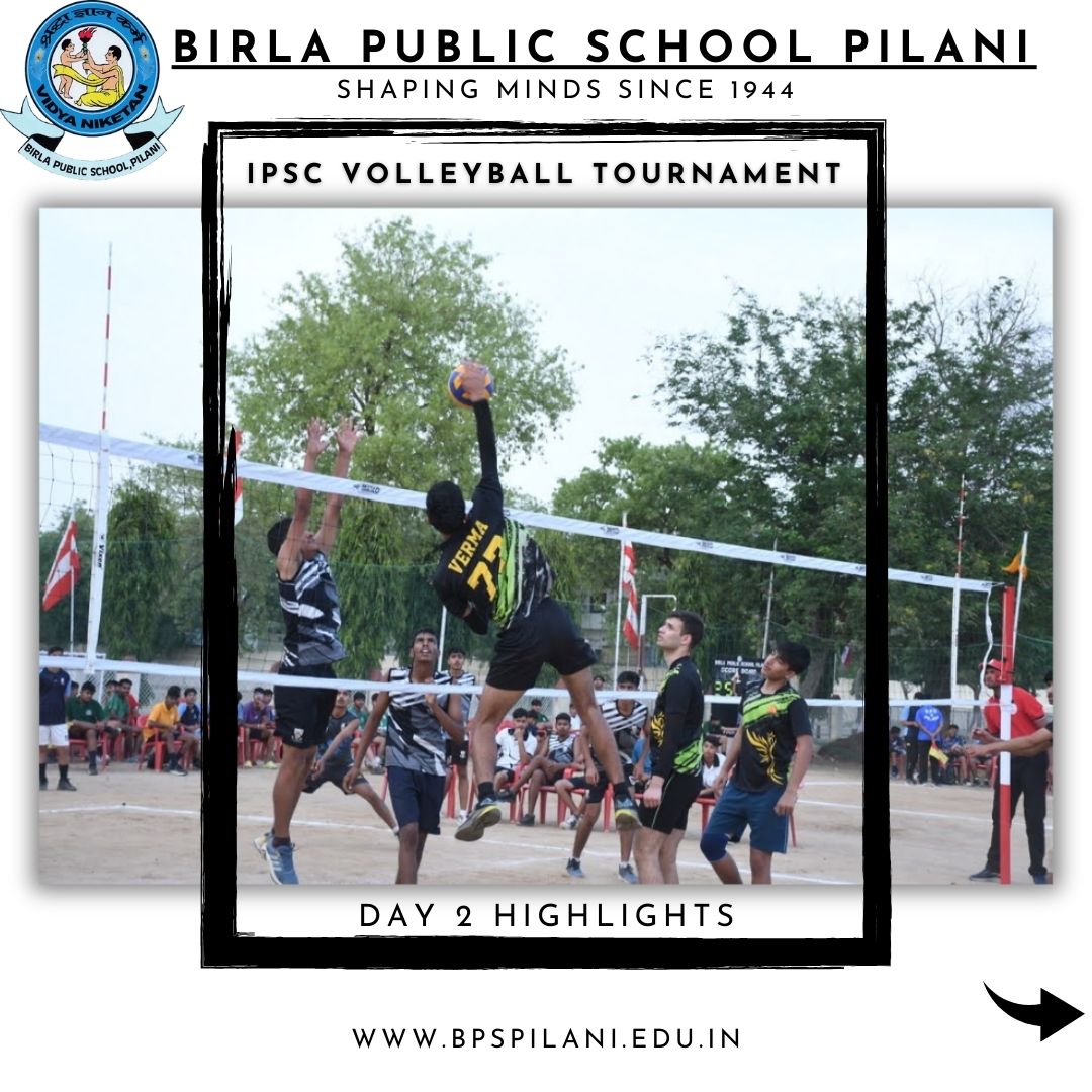 🏐 Day 2 of the IPSC Volleyball Tournament at Birla Public School, Pilani: Action-packed matches and joyful celebrations! 
Excitement filled the BPS Pilani community, adding fervor to the event. #IPSCVolleyball #Day2 #PrincipalsDinner #betpilani #educationforall #volleyballgame