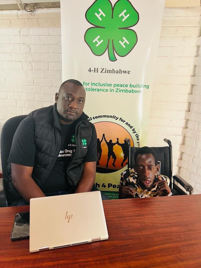 Meet one of our Peace ambassadors @Greatmanmuzik who recently released a peace song in partnership with 4-H Zimbabwe called “Runyararo.” Music is a powerful tool to spread the message of peace and tolerance. The inclusion of PwDs in peace building is also very essential.