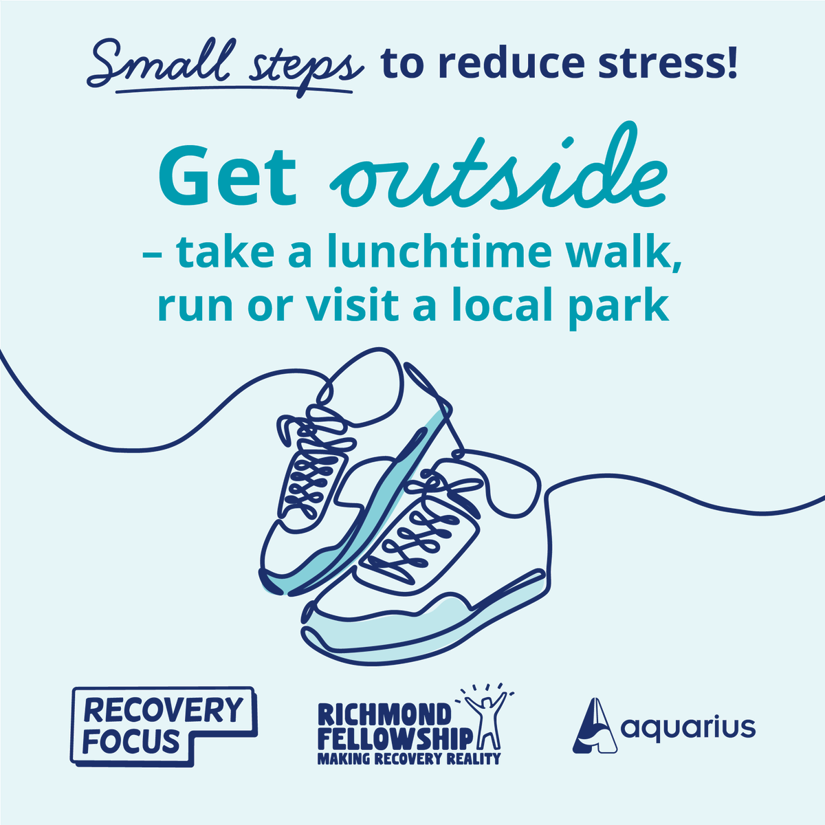 As #StressAwarenessMonth comes to a close, remember: small steps make mighty impacts on mental health! Try to get outside at least once a day for a mood boost and stress relief 🚶 #LittleByLittle