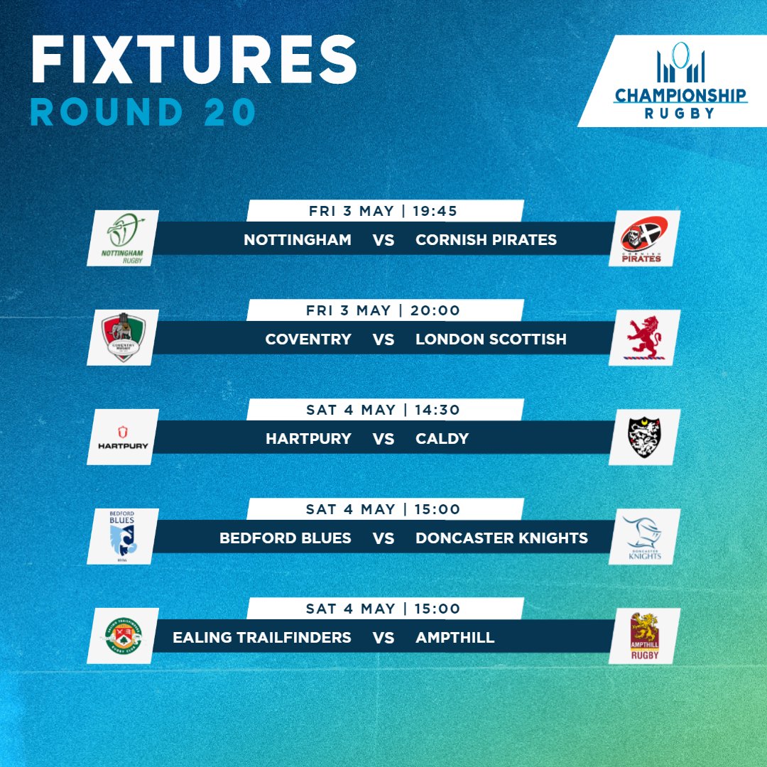 Coming up this week in The Championship ⏳

#ChampRugby