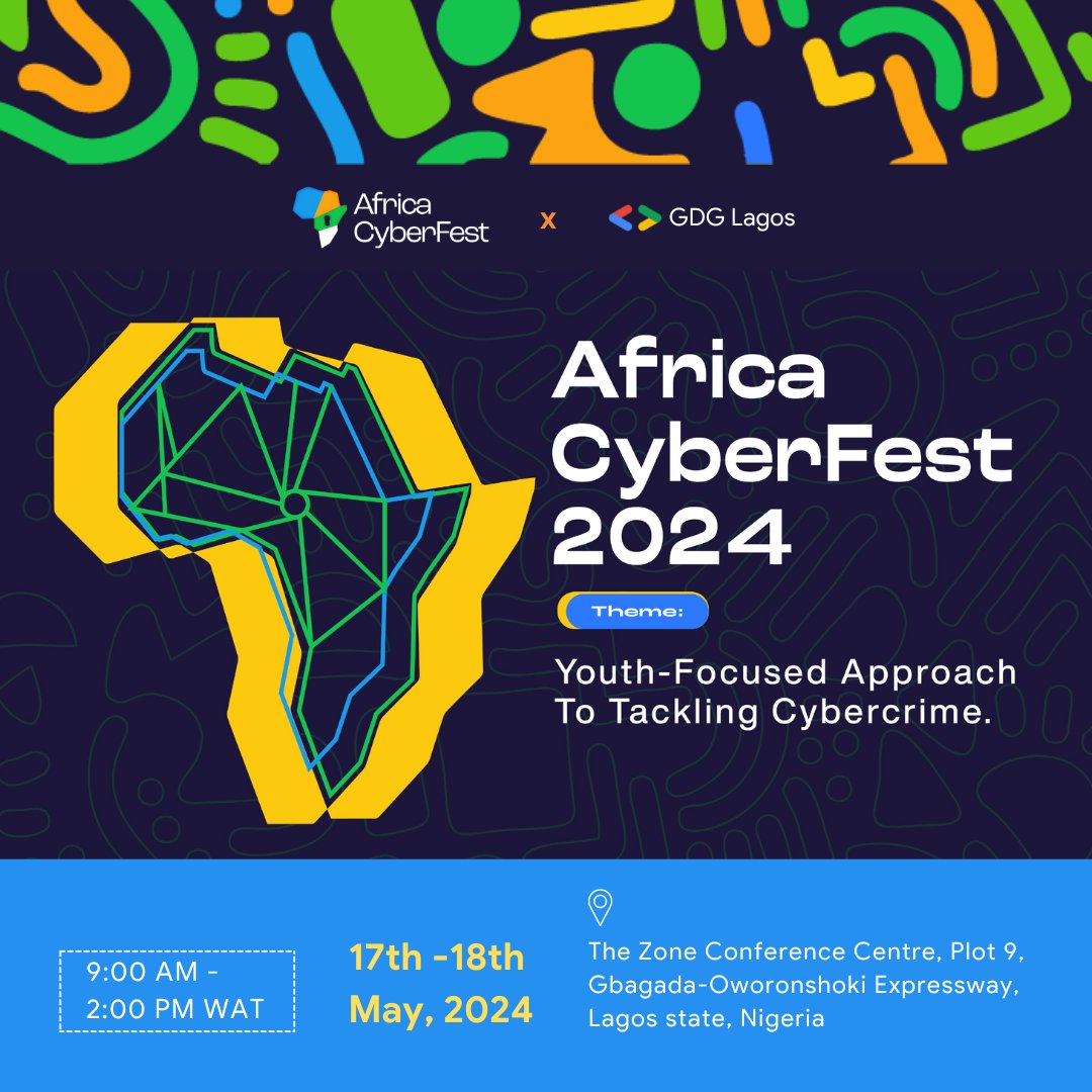 Big Mood, Big Mood!!🤩 Africa CyberFest is on! 🥳🥳 This May 17th & 18th, join us in Lagos for workshops, competitions & expert talks to fight cybercrime in Africa. Learn from the best, network with fellow enthusiasts & level up your cybersecurity skills! Save yourself a spot…