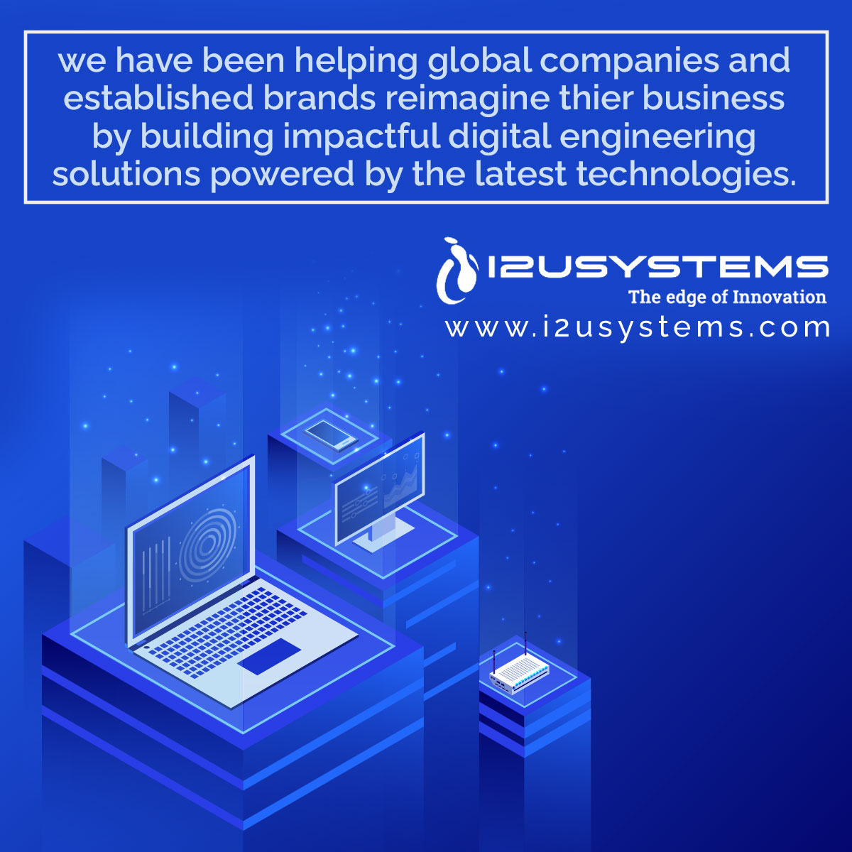 we have been helping global companies and established brands reimagine thier business by building impactful digital engineering solutions powered by the latest technologies. #i2usystems #c2crequirements #w2jobs #directclient #global #reimagine #solutions #technologies #brands