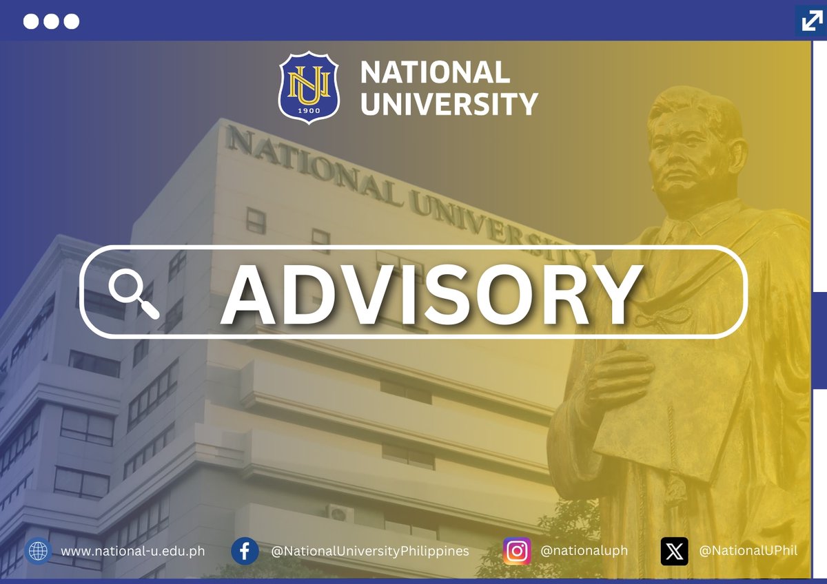 ADVISORY: Classes for NU Manila and NU Nazareth School shall shift to remote synchronous learning on Tuesday, April 30, in view of the transport strike and the extreme heat index.

NU Manila will remain open for onsite transactions.