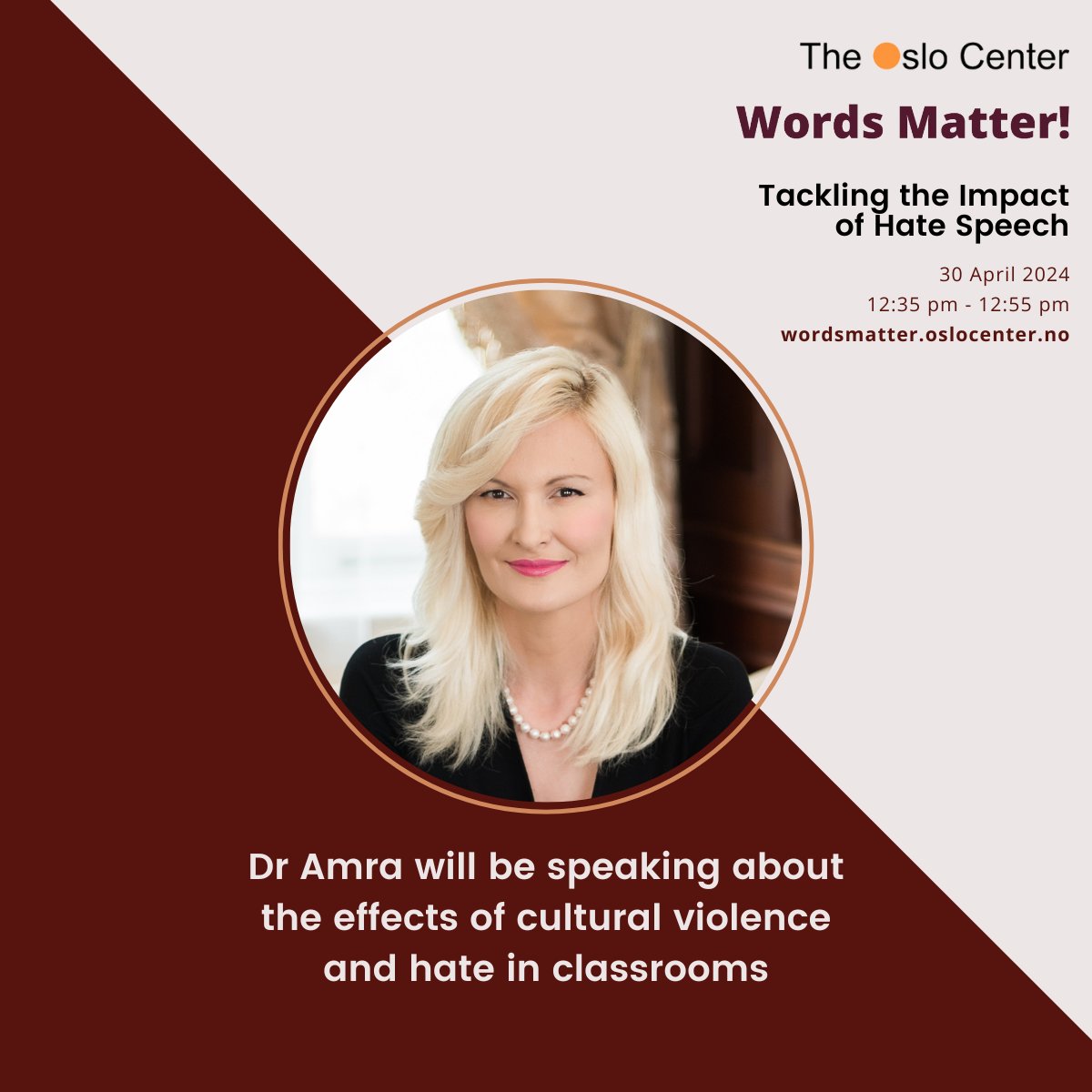 On my way from Brussels to Oslo for the 'Words Matter! - Tackling the Impact of Hate Speech' conference, organized by The Oslo Center. Excited to present our research at @interfaithtc on the adverse impact of cultural violence in our classrooms. It's been inspiring to engage with