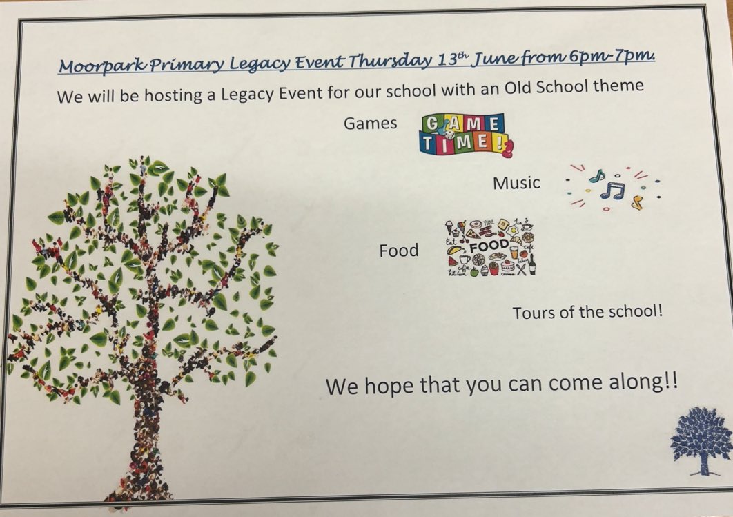 We are hosting an evening to say goodbye to our old school. We would love for you to join us.