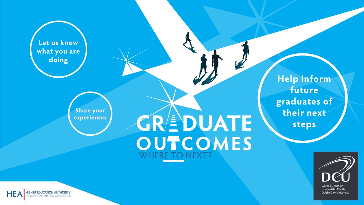 Calling DCU Graduates from October 2023 and April 2024! A few more days left to complete the @hea_irl Graduate Outcomes Survey, and help us find out more about graduate destinations. A link has been sent to your DCU email or your personal email if you supplied this to DCU Alumni.