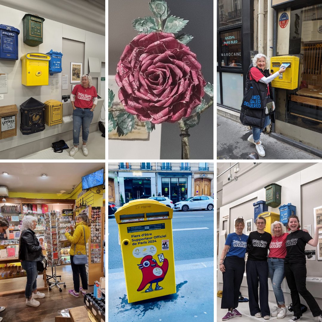 Our founder & trustee @alihitchcock1 & @Liz_Kentish met with penpals made via the charity @thelizmaguire @w_alexandra in Paris this weekend, for a fab trip around the city taking in all things postal including @museedelaposte Always searching out letters even on their days off 😆